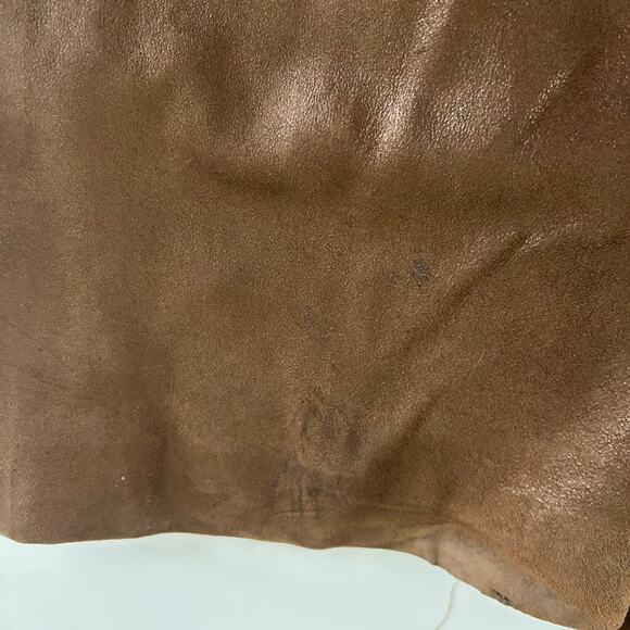 Cache Suede Leather Pants SZ8 Bootcut Y2K Vintage Metallic Bronze Brown Boho - Picture 7 of 13